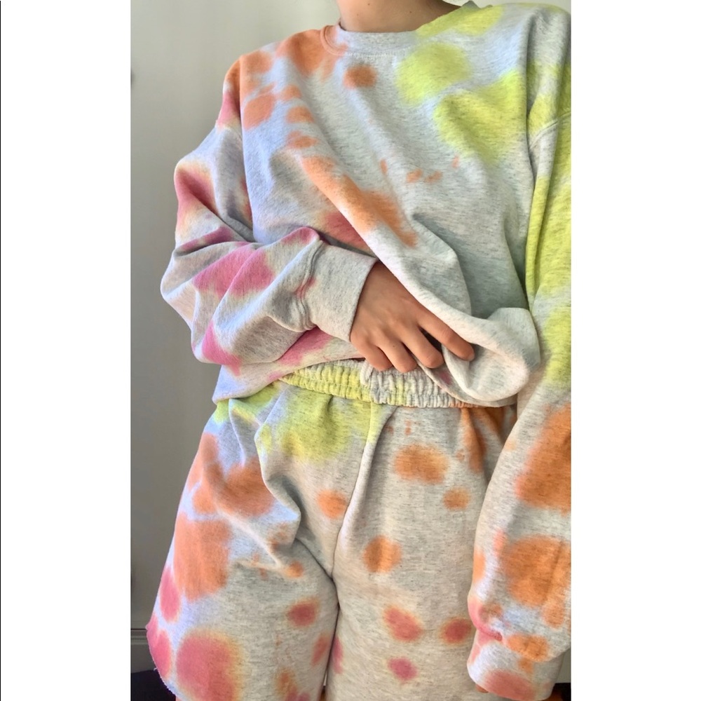 💛🧡💗 SUNSET/GREY TIE DYE SET 💗🧡💛